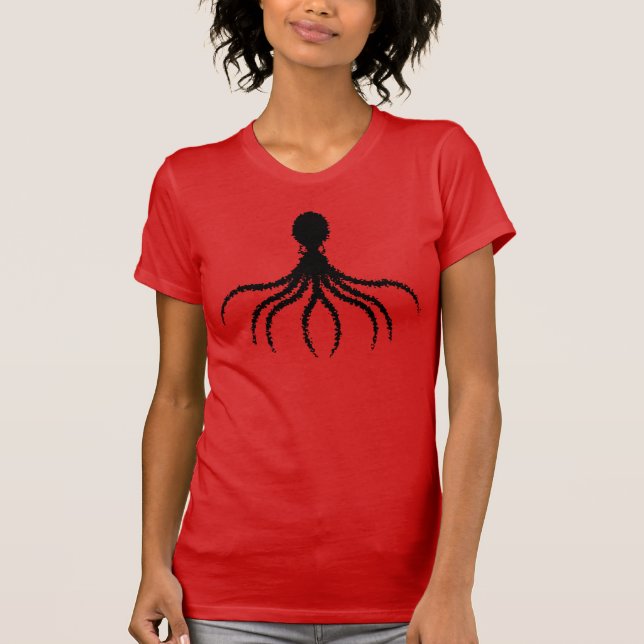Distressed Octopus Design - Women's Bella+Canvas S T-Shirt (Front)