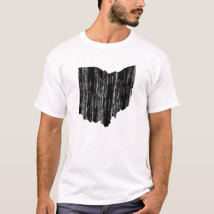 Distressed Ohio State Outline T-Shirt