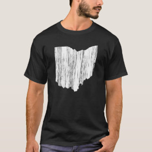 Distressed Ohio State Outline T-Shirt