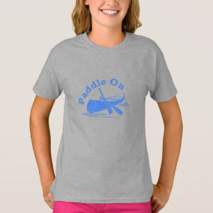 Distressed Paddle On Design - Girls' Basic T-Shirt