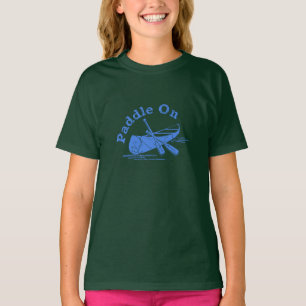 Distressed Paddle On Design - Girls' Basic T-Shirt