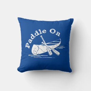 Distressed Paddle On Design - Throw Pillow 16" x 1