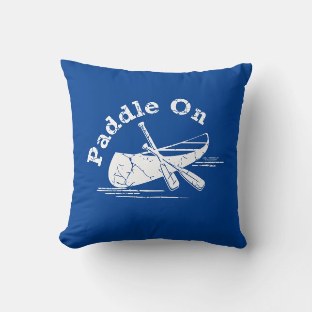 Distressed Paddle On Design - Throw Pillow 16" x 1 (Front)