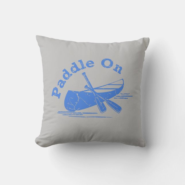 Distressed Paddle On Design - Throw Pillow 16" x 1 (Front)
