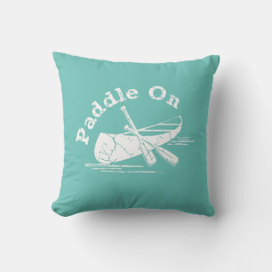 Distressed Paddle On Design - Throw Pillow 16" x 1