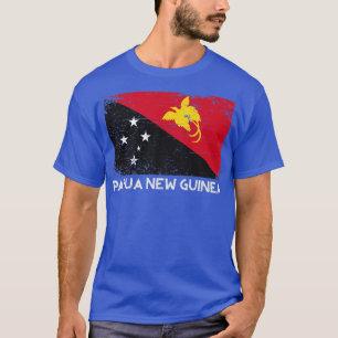 Distressed Papua New Guinea Flag Men Women Kids Pa T-Shirt