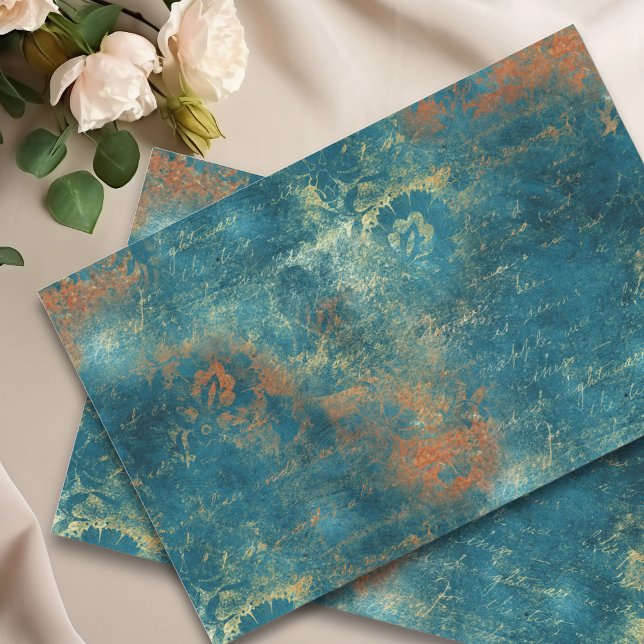 Distressed Patina Copper Vintage Ephemera  Tissue Paper (Creator Uploaded)