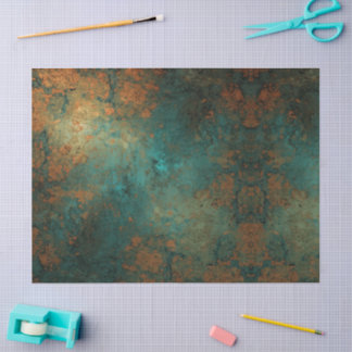 Distressed Patina Copper Vintage Ephemera Tissue Paper