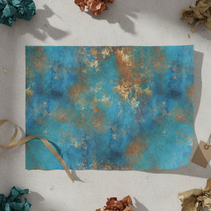 Distressed Patina Copper Vintage  Tissue Paper