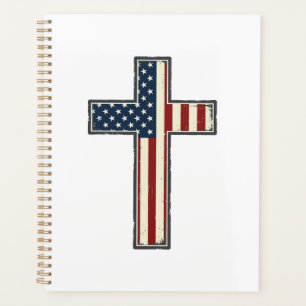 Distressed Patriotic Cross Vector Design_1 Planner