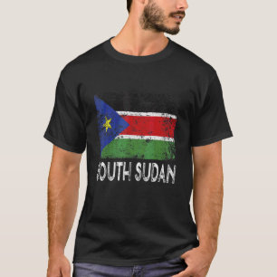 Distressed Patriotic South Sudan Flag Men Women Ki T-Shirt