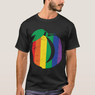 Distressed Peach, Plum Berry Fruit, Round Booty, B T-Shirt
