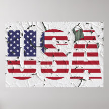 Distressed Peeling Paint USA American Photo Poster