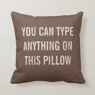 Distressed Personalised Antique Brown Cushion