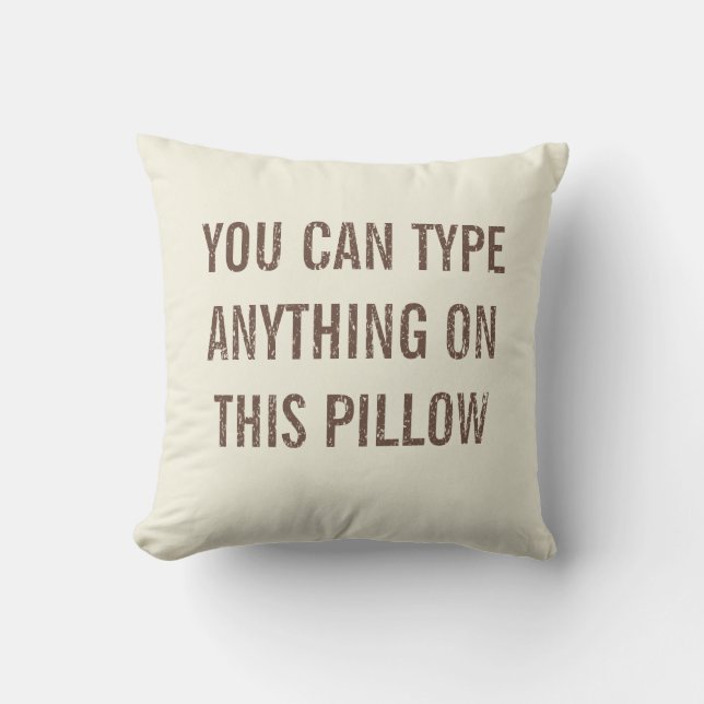 Distressed Personalised Cream Cushion (Front)