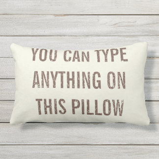 Distressed Personalised Cream Lumbar Lumbar Cushion