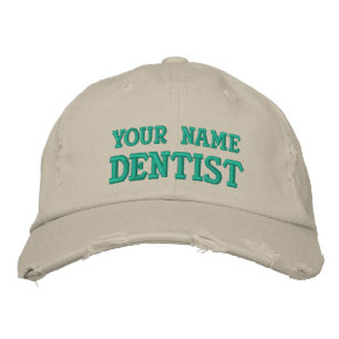 Distressed personalised Dentist Cap