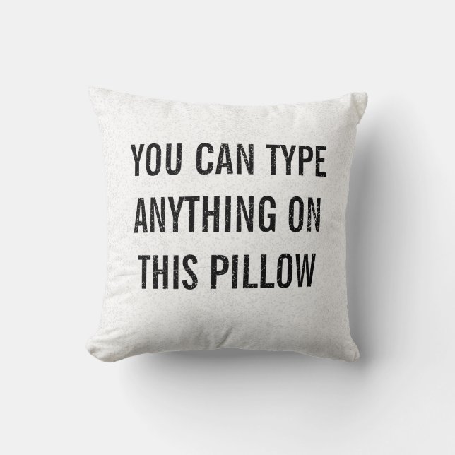 Distressed Personalised White Cushion (Front)