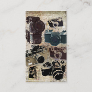 distressed photographer photography retro Camera Business Card