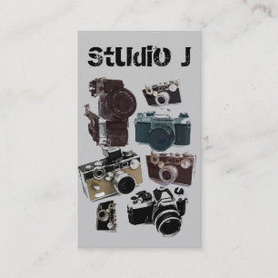 distressed photographer photography retro Camera Business Card