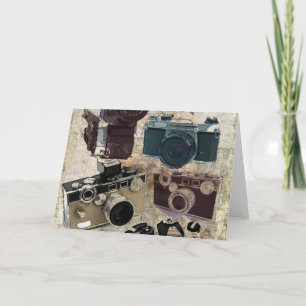 distressed photographer photography retro Camera Card