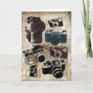 distressed photographer photography retro Camera Card
