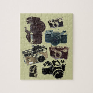 distressed photographer photography retro Camera Jigsaw Puzzle