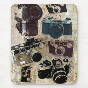 distressed photographer photography retro Camera Mouse Mat