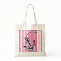 Distressed Pink Nautical Anchor