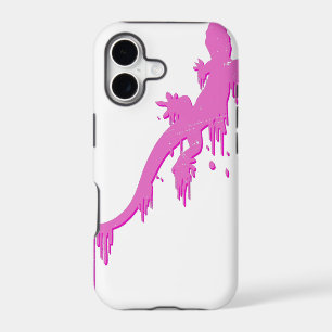 Distressed Pink Salamander With Paint Drip