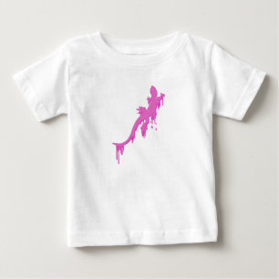 Distressed Pink Salamander With Paint Drip Baby T-Shirt