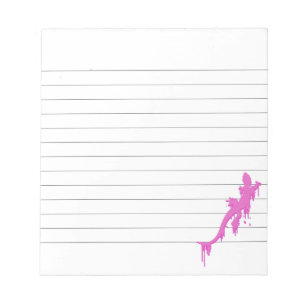 Distressed Pink Salamander With Paint Drip Lined Notepad