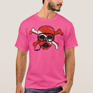 Distressed Pirate Scuba Diving Flag T-Shirt