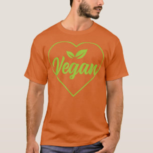 Distressed Plant Based Herbivore Vegan Heart Veget T-Shirt