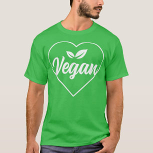 Distressed Plant Based Herbivore Vegan Heart Veget T-Shirt