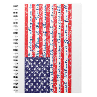 Distressed-Pledge-Flag Notebook