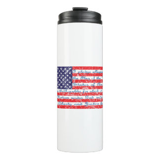 Distressed-Pledge-Flag Thermal Tumbler