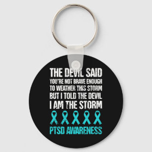 Distressed Post Traumatic Stress Ptsd Awareness Key Ring