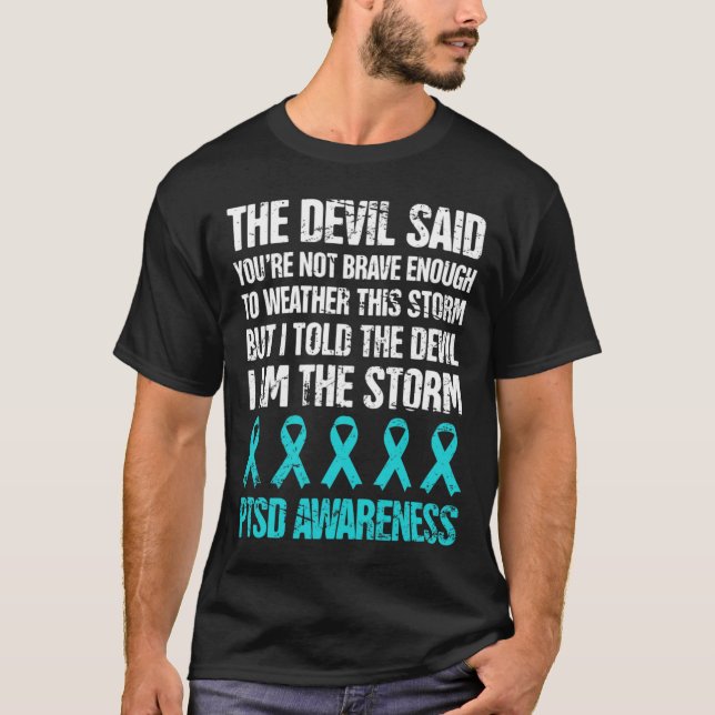 Distressed Post Traumatic Stress Ptsd Awareness  T-Shirt (Front)