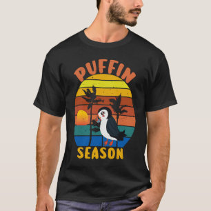 Distressed Puffin Season Retro Vintage Sunset  1 T-Shirt
