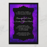 Distressed Purple Black Gothic Wedding Invitation<br><div class="desc">Distressed Purple Black Gothic Wedding Invitation</div>