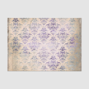 Distressed Purple Damask Vintage Tissue Paper