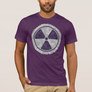 Distressed Purple Radiation Symbol T-Shirt