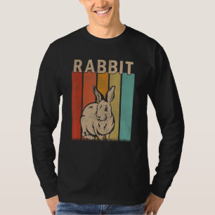 Distressed Rabbit Men Women Kid Cute Rabbit Retr T-Shirt