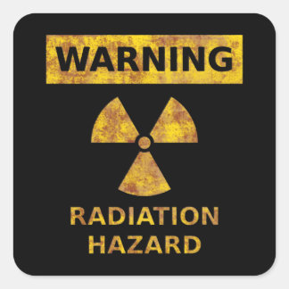Distressed Radiation Hazard Sticker