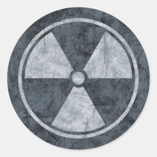 Distressed Radiation Symbol Sticker