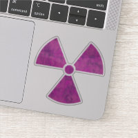 Distressed Radiation Symbol Sticker