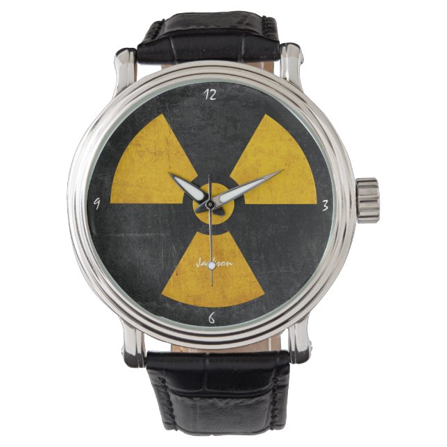 Distressed Radiation Symbol  Watch (Front)