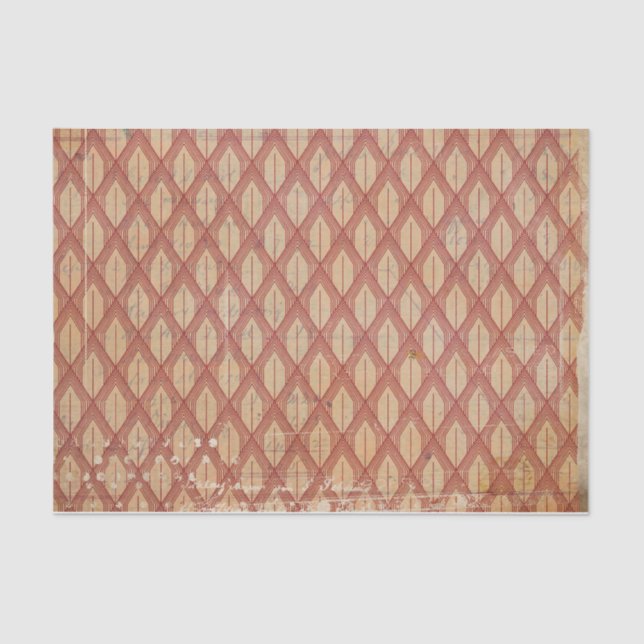 Distressed Red Retro Tissue Paper (Front)