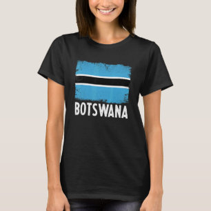 Distressed Retro Botswana Flag Patriotic T-Shirt